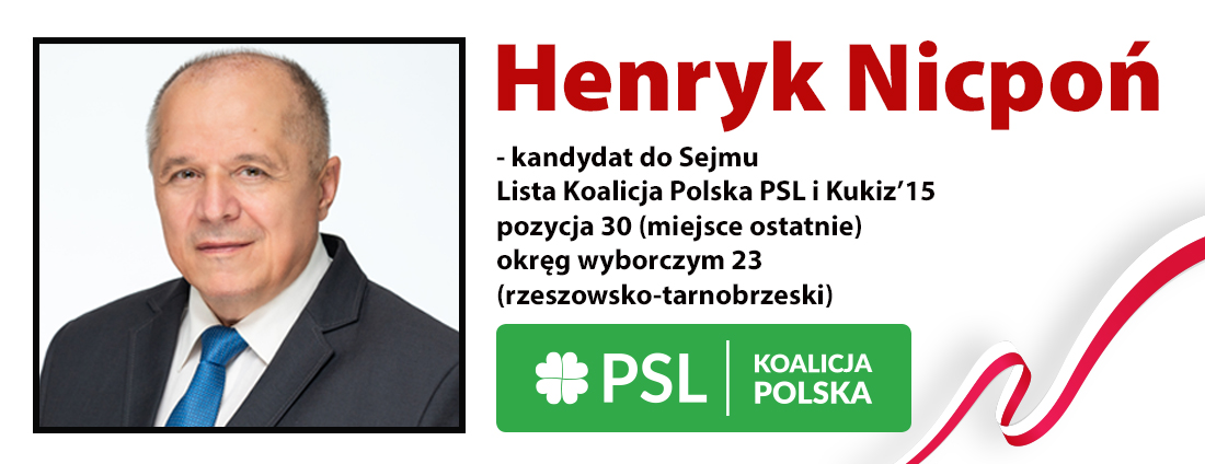 Henryk Nicpon - Kandydat do Sejmu
